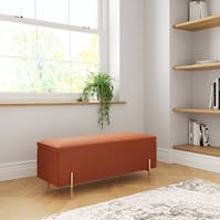 RS Mystica Ottoman Storage Bench Russet