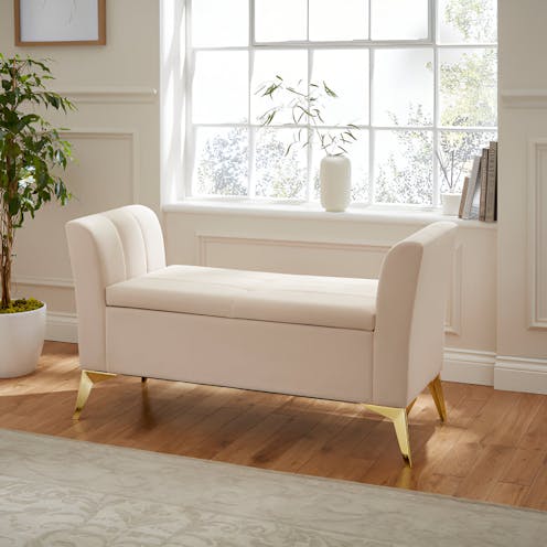 RS Pettine Ottoman Storage Bench Natural