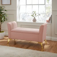 RS Pettine Ottoman Storage Bench Blush Pink