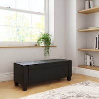 RS Verona Ottoman Bench Black PU
