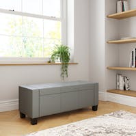 RS Verona Ottoman Bench Grey PU