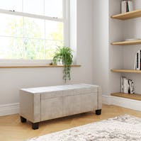 RS Verona Ottoman Bench Oyster Crushed Velvet