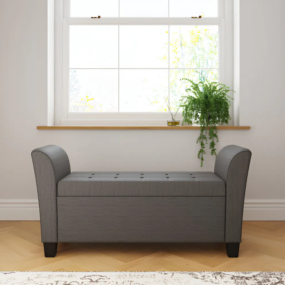 Window Seat Material RS Verona Window Seat Charcoal Fabric