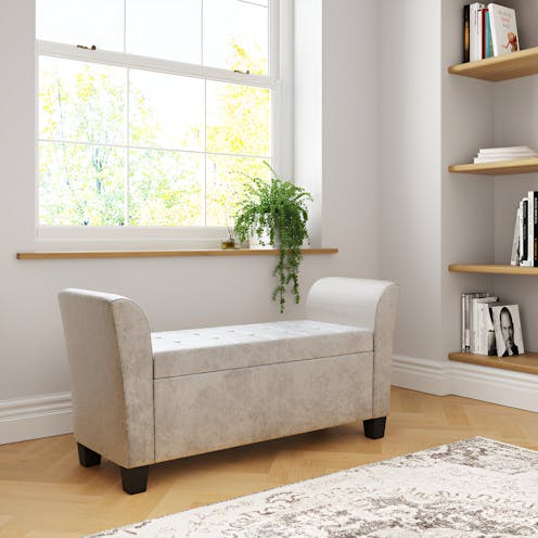 RS Verona Window Seat Oyster Crushed Velvet