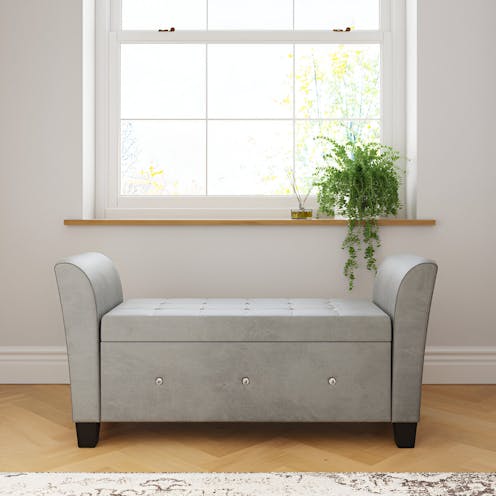 RS Verona Diamante Window Seat Grey Chenille