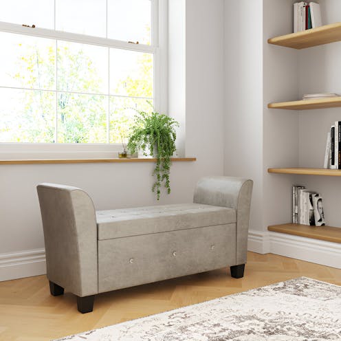 RS Verona Diamante Window Seat Silver Chenille