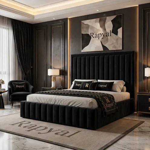 Rapyal Sleep Noir Premium Velvet Bed Frame