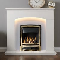 The Gallery Collection Cartmel 48" Arctic Marble Fireplace Suite