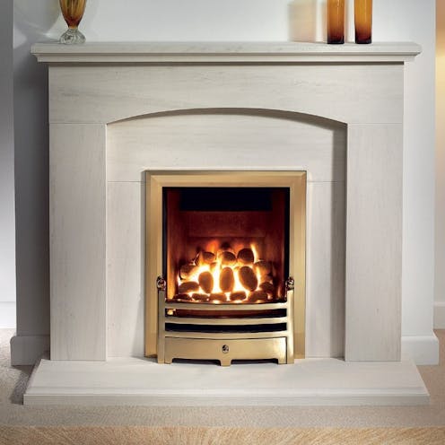 The Gallery Collection Cartmel 48" Portuguese Limestone Fireplace Suite
