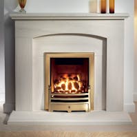 The Gallery Collection Cartmel 48" Portuguese Limestone Fireplace Suite