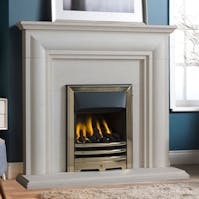 The Gallery Collection Ellerby 48" Limestone Fireplace Suite