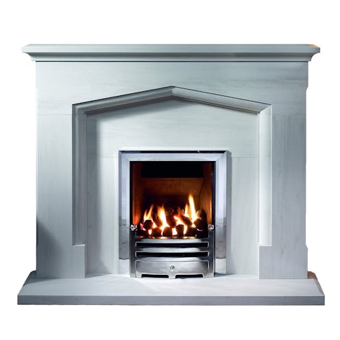 The Gallery Collection Coniston 54" Limestone Fireplace Suite