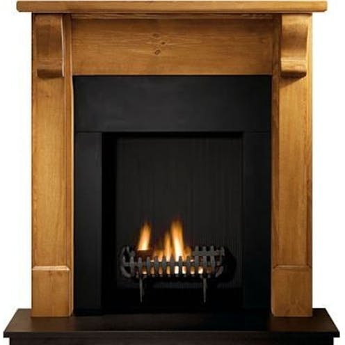 The Gallery Collection Bedford Wood Fireplace With Cromwell Fire Basket