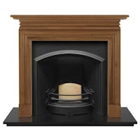 Carron Wessex 54" Pine Wood Fireplace With London Plate Insert (Wide Opening)