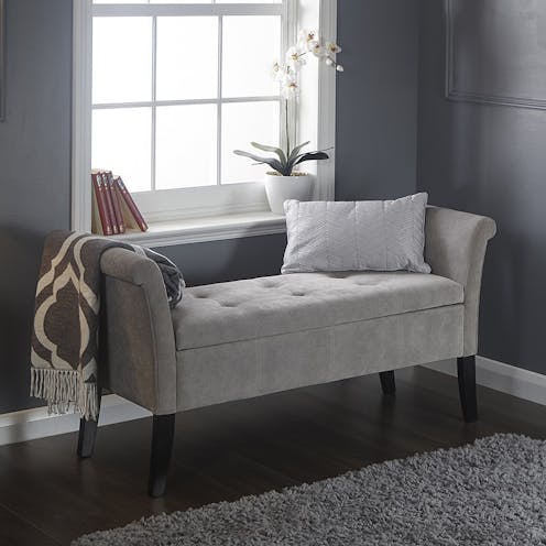 GFW Balmoral Window Seat Grey Chenille