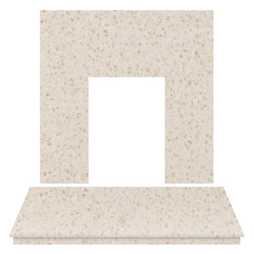 Fireplaces 4 Life China White Marble Back Panel & Hearth