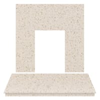 Fireplaces 4 Life  China White Marble Back Panel & Hearth