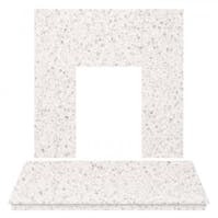 Fireplaces 4 Life  China White Marble Back Panel & Hearth