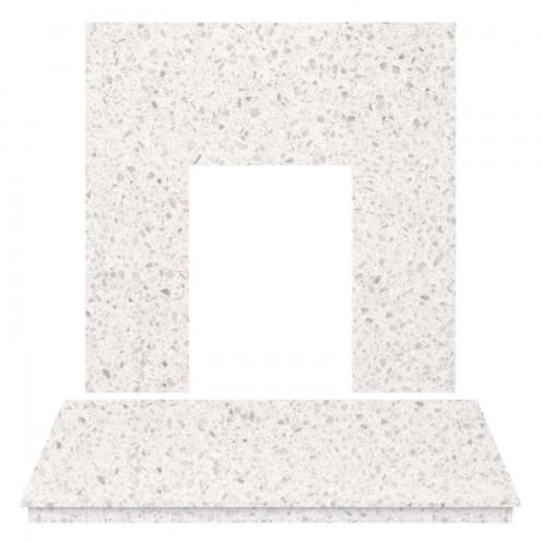Fireplaces 4 Life China White Marble Back Panel & Hearth