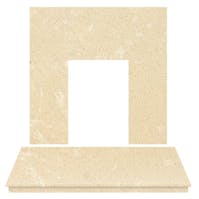 Fireplaces 4 Life  China White Marble Back Panel & Hearth