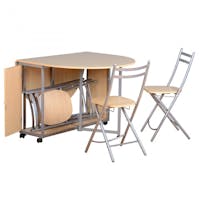 Seconique Budget Butterfly Dining Set Beech/Silver