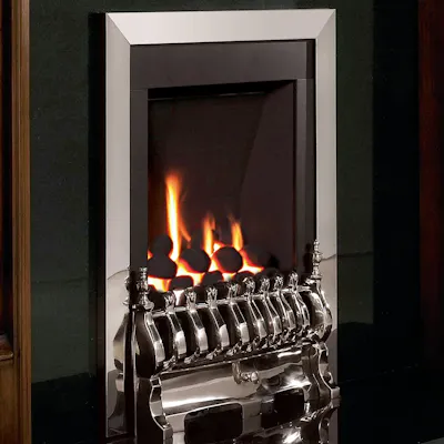 Flavel Windsor Traditional Slimline Inset Silver Gas Fire