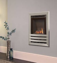 Flavel Windsor Contemporary High Efficiency Silver Gas Fire