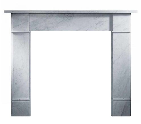 The Gallery Collection Brompton 56" Carrara Marble Fire Surround