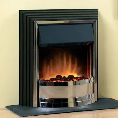 Dimplex Zamora Chrome Optiflame® Freestanding Electric Fire