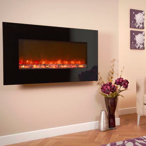 Celsi Electriflame XD Black Glass Wall Mounted Electric Fire