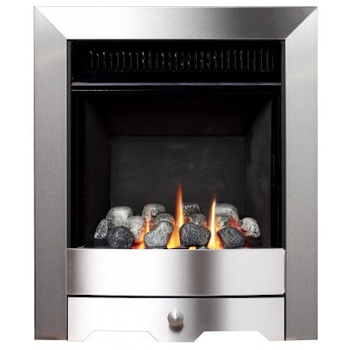 Burley Environ Contemporary Brushed Steel Gas Fire