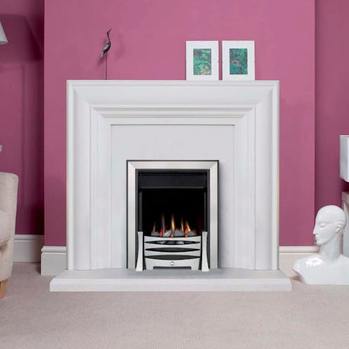 Burley Perception Brushed Steel Gas Fire