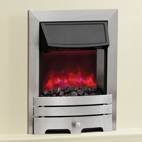 Be Modern Enrico Brushed Steel Electric Fire