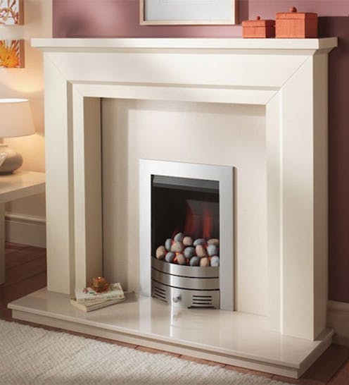 Crystal Fires Slimline Radiant Contemporary Chrome Gas Fire