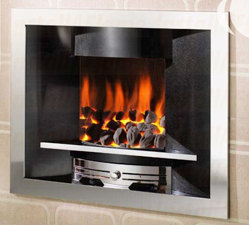 Crystal Fires Emerald Gem Inset Hole in the Wall Gas Fire