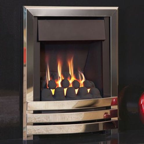 Flavel Windsor Contemporary Plus Slim line High Efficiency Silver Gas Fire