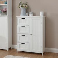 GFW Colonial Multi Cabinet White 4 Draws and Cupboard