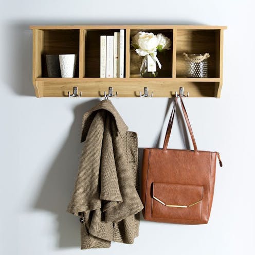GFW Kempton Shoe Bench and Wall Rack Oak