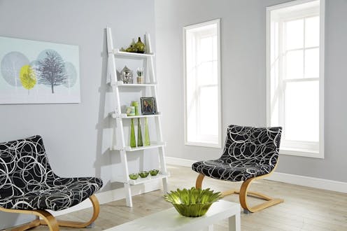 GFW Ladder Style 5 Tier Wall Rack White