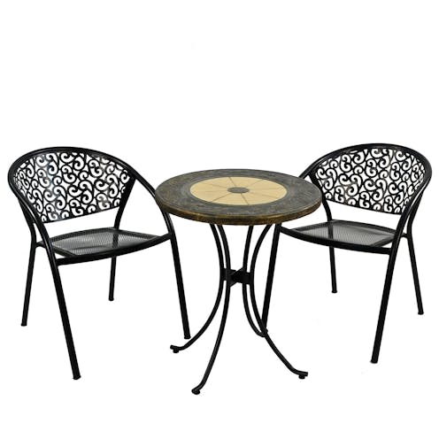 Europa Exclusive Garden RENNES 60cm Bistro with 2 FLORENCE Chairs Set