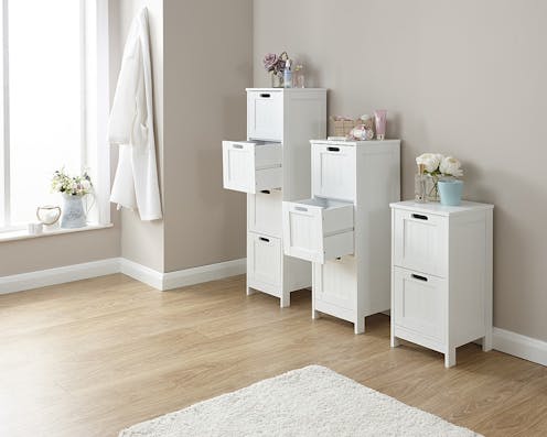 GFW Colonial 3 Drawer Slim Chest WHITE