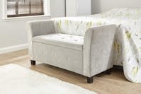 GFW Verona Diamante Window Seat with Crystals - Silver / Grey