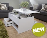 GFW Ultimate Storage Coffee Table WHITE