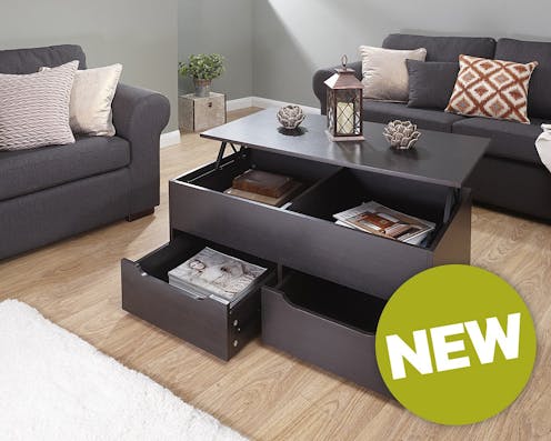 GFW Ultimate Storage Coffee Table ESPRESSO