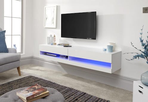 GFW New Galicia High Gloss 150cm TV Unit With LED Lights