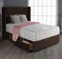 Rapyal Sleep Zidane Wing Back Quilted 1000 Pocket Plush Velvet Bed