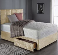 Rapyal Sleep Simra Quilted Memory Crushed Velvet Bed