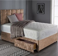 Rapyal Sleep Simra Quilted Memory Crushed Velvet Bed