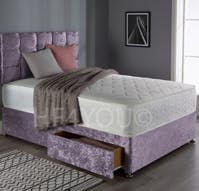 Rapyal Sleep Simra Quilted Memory Crushed Velvet Bed