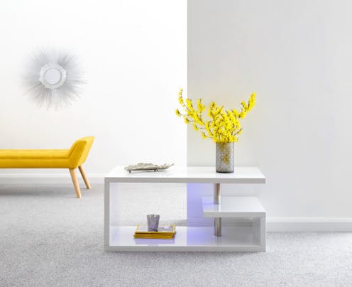 GFW Polar High Gloss LED Coffee Table White